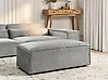 Ottoman HELLNAR Fabric Grey