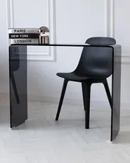 Console Table KENDALL Tempered Glass Black_991865