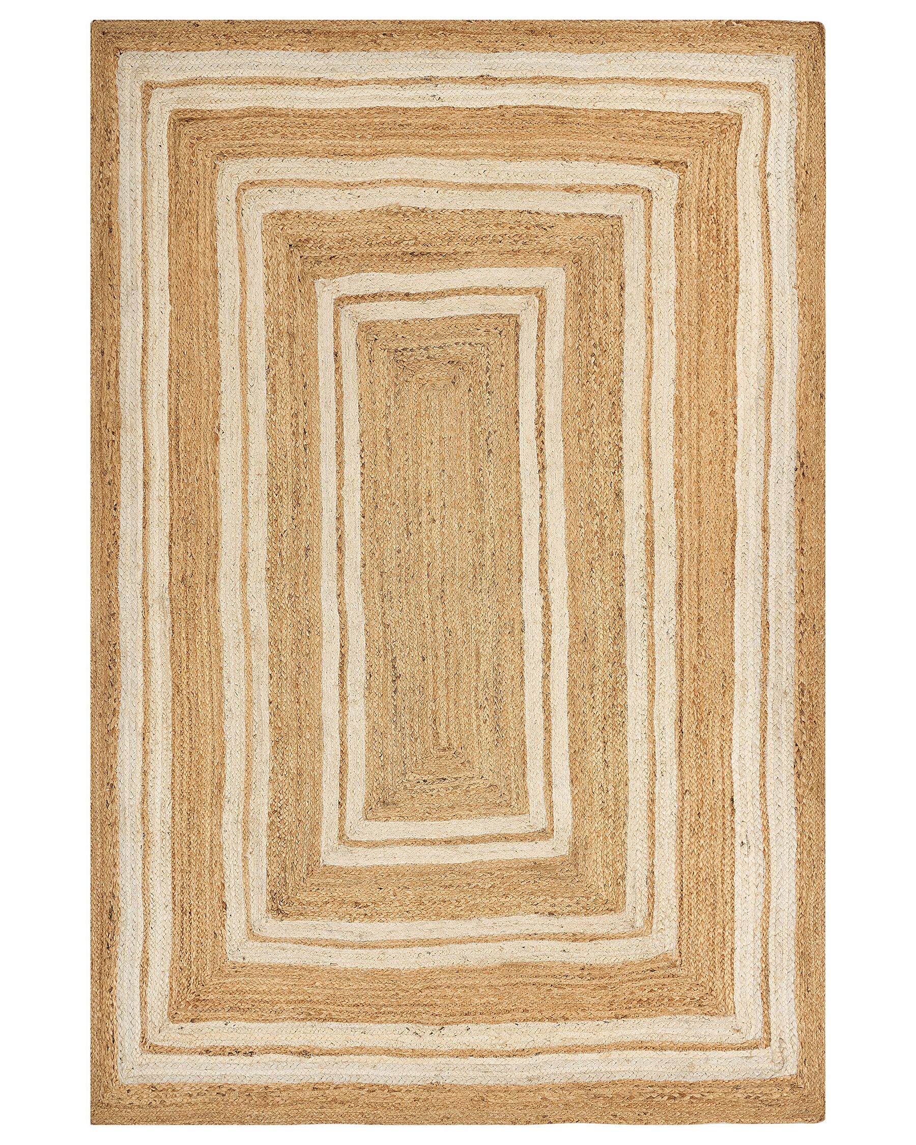 Alfombra de yute beige 200 x 300 cm ELMALI_887088