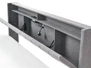Bed with LED BEAULIEU Fabric Dark Grey 160 x 200 cm (EU King Size) with USB Port with Storage_993607