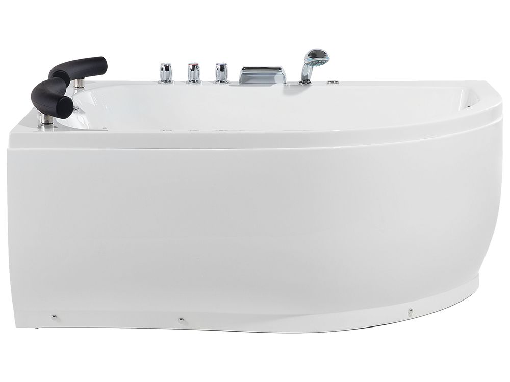 Corner Hot Tub with LED PARADISO 1580 x 1130 mm White Right Hand