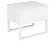 1 Drawer Bedside Table GIULIA Pine Wood White_743818