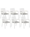 Conjunto de 6 sillas de jardín grises TAVIANO_922720