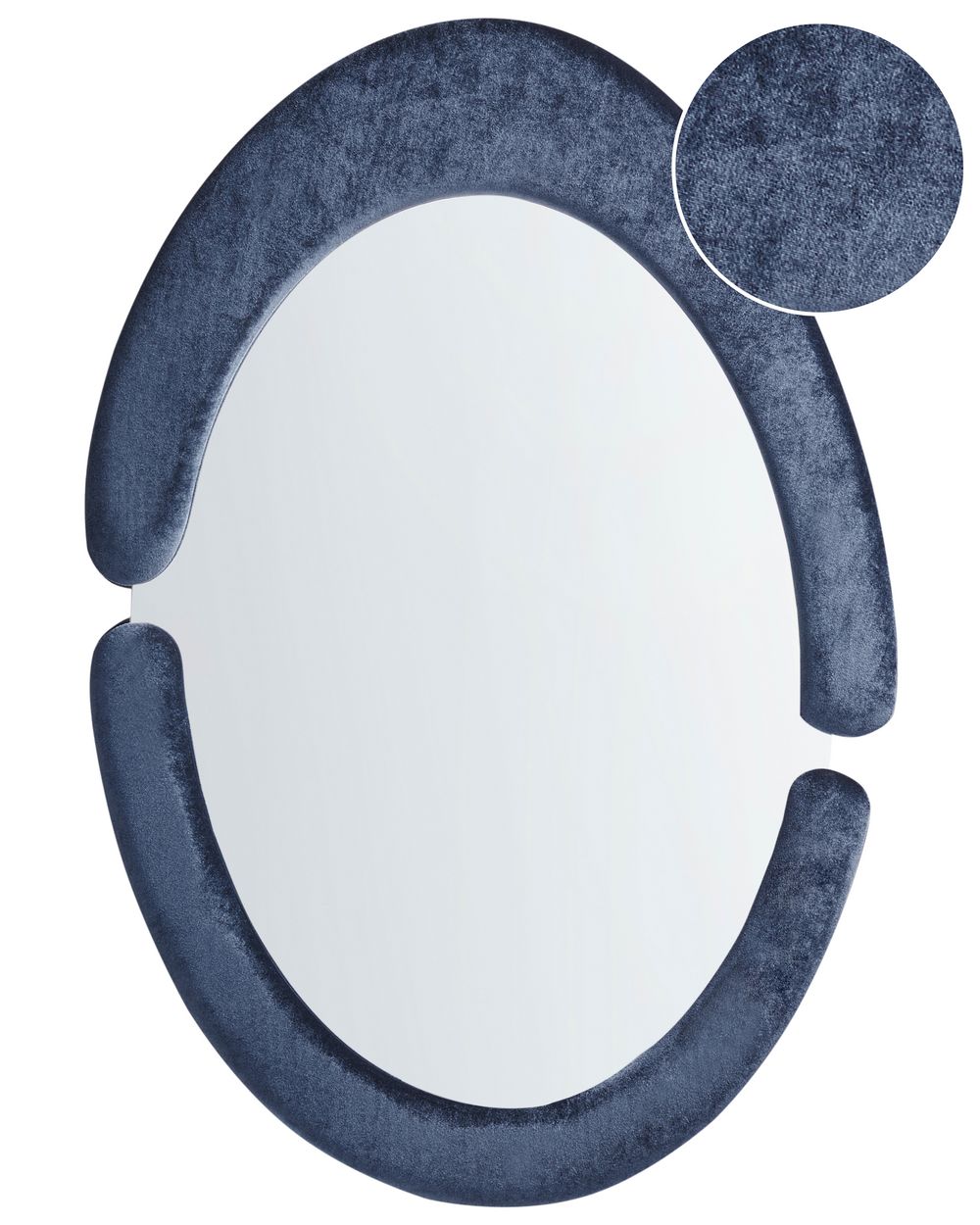 Espelho MASSAY 53 cm 90 cm Veludo Azul escuro