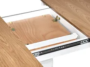 Extending Dining Table AKRON Light Ash Wood 106/150 cm 106 cm Wood_996813