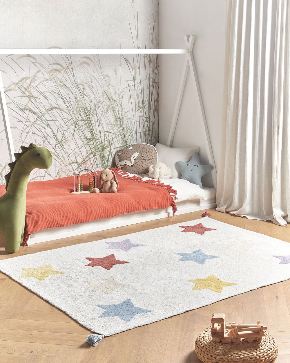 Tapis enfant MEREVI Multicolore 140 x 200 cm Coton