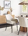 Set of 2 Dining Chairs LOVERNA Corduroy Off-White