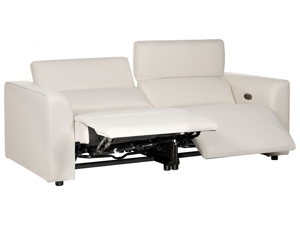 2 Seater Fabric Electric Recliner Sofa with USB Port Light Beige ULVEN Beliani.no