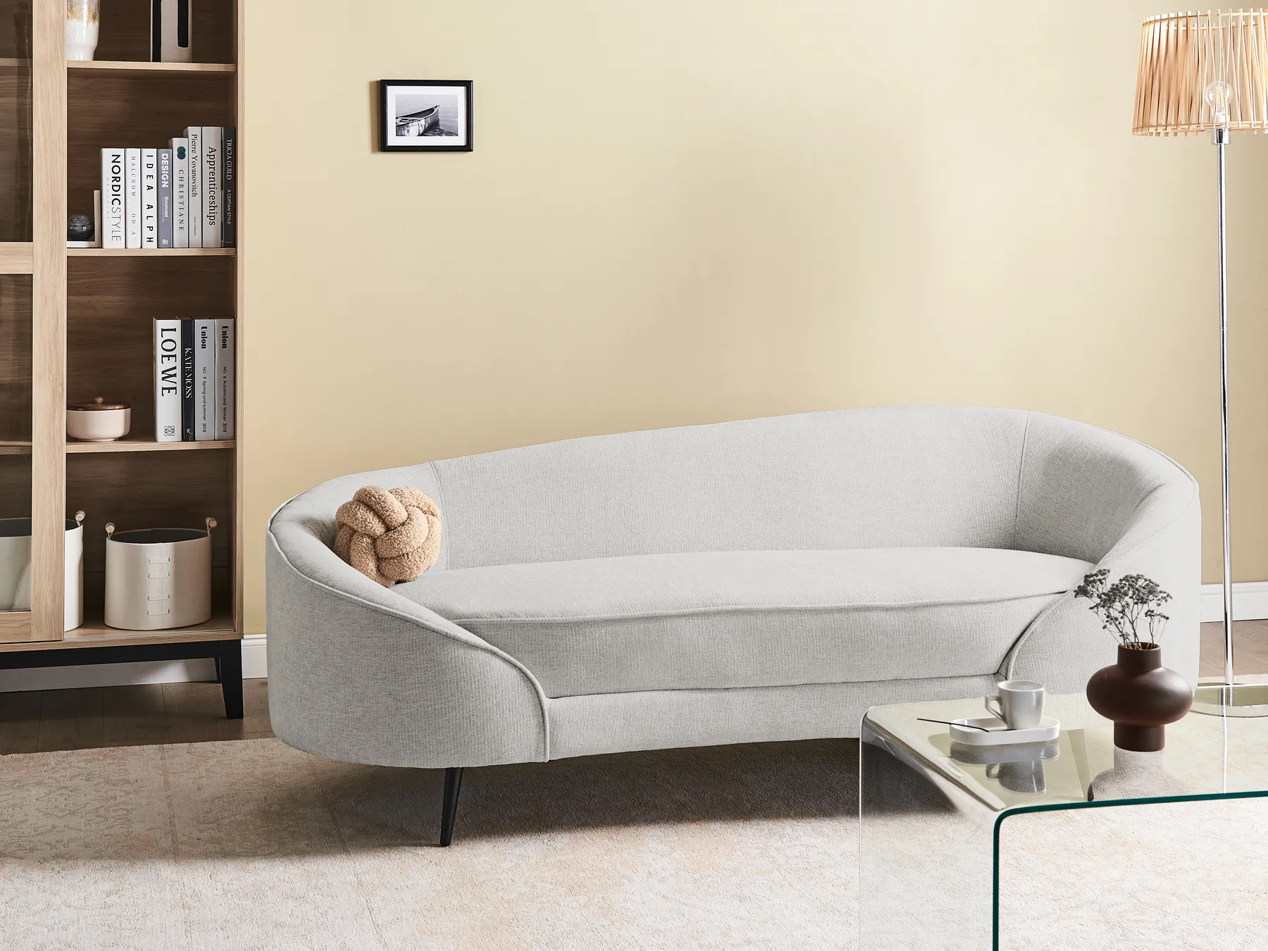 Sofa 2 Seater SAVAR Fabric Off-White_949441