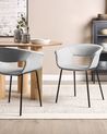 Set of 2 Dining Chairs ELMA Light Grey