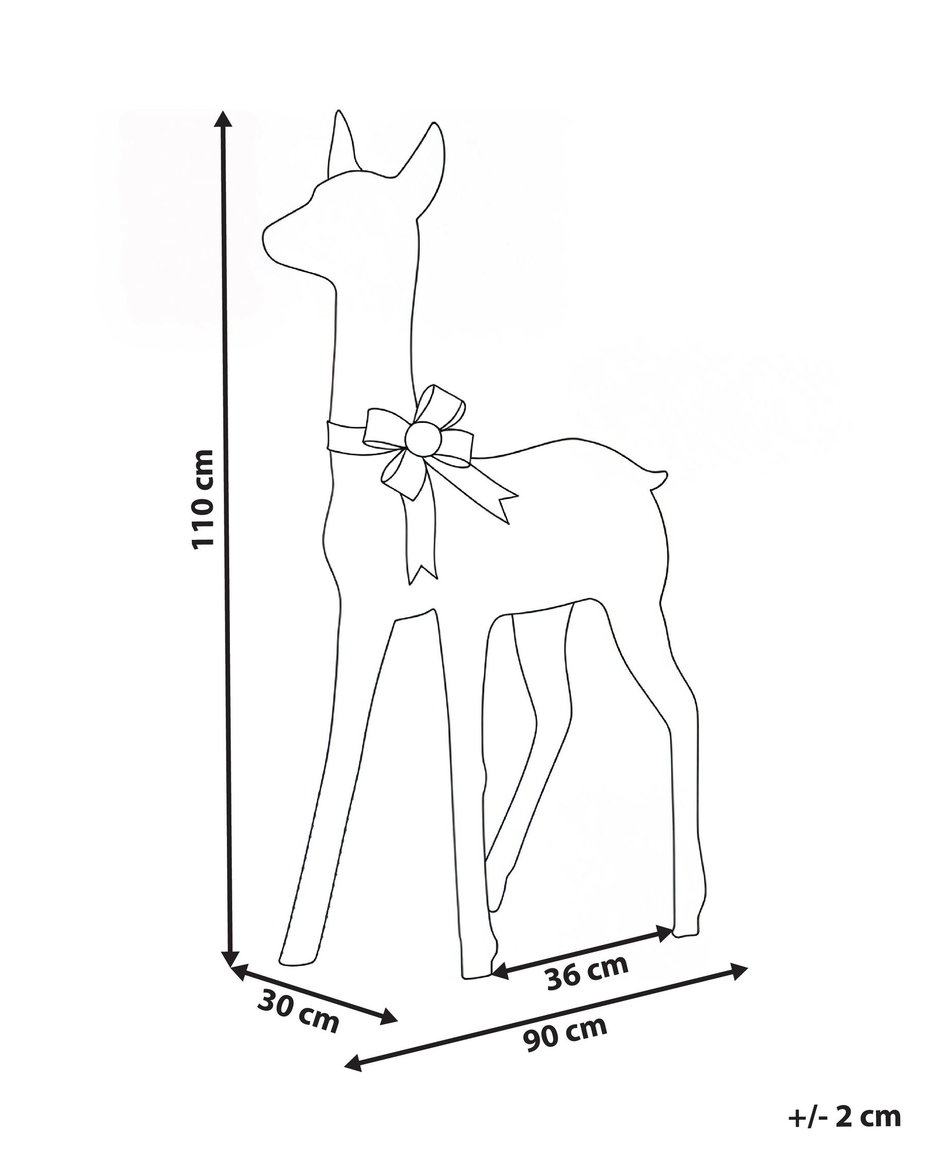 Dekoracja ogrodowa LED AURENNE 110 cm Jelonek Biały_1018836