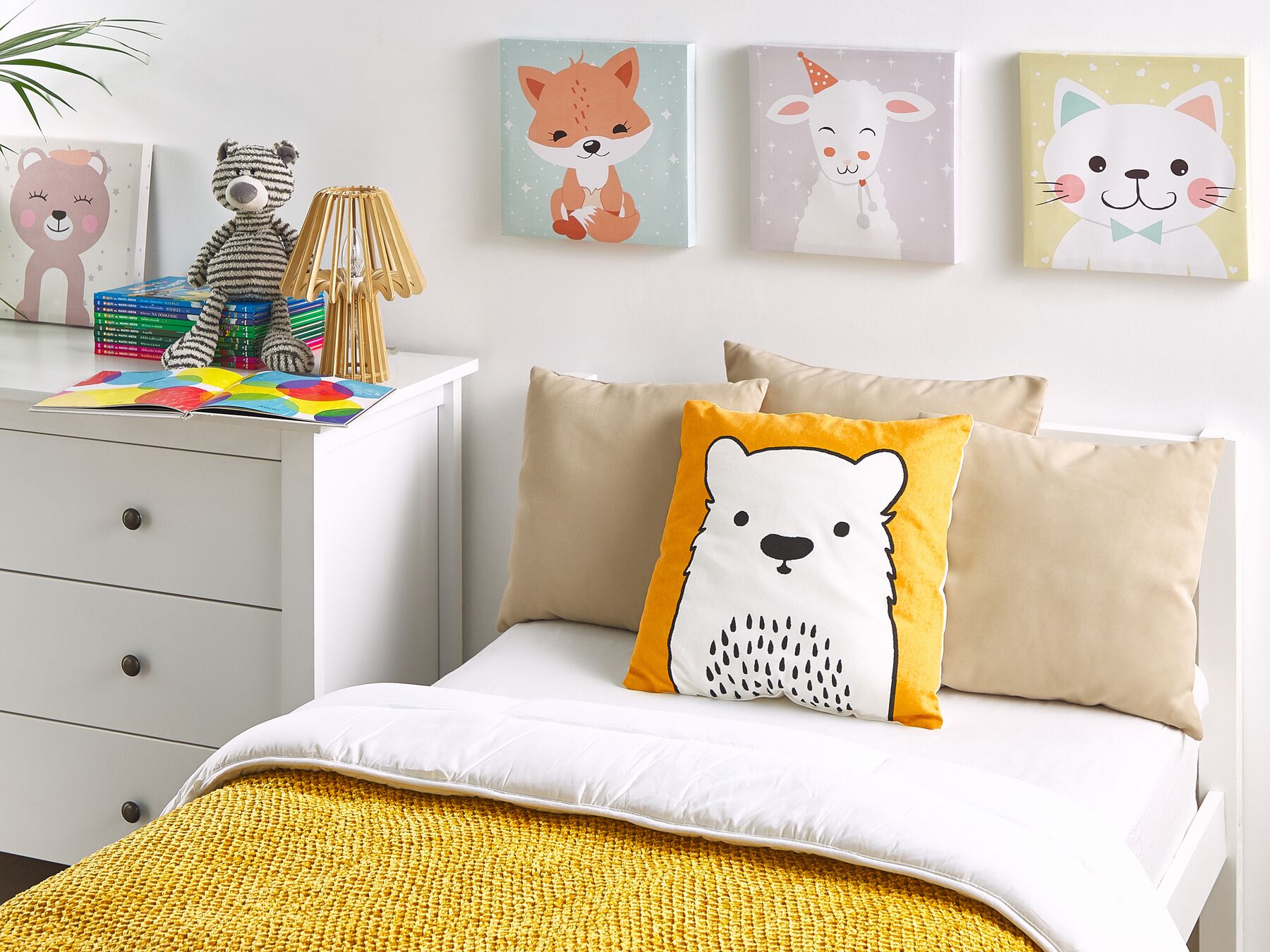 Cotton Kids Cushion Bear 45 x 45 cm Orange WARANASI_790687