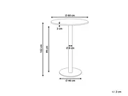 Bar Table MORELLA Light Brown/ White 60 cm 60 cm_998612