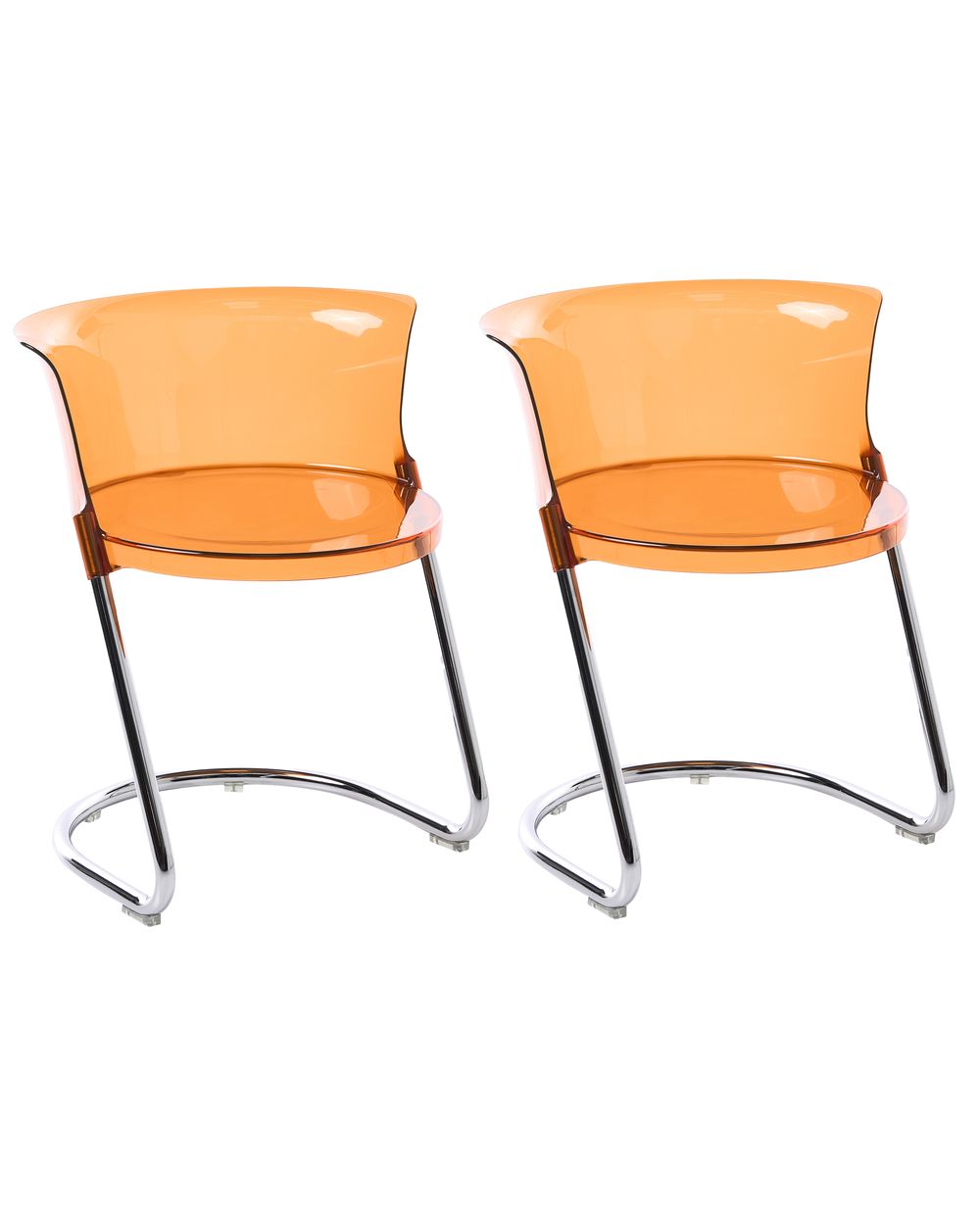 Conjunto de 2 sillas de comedor OSHKOSH Naranja