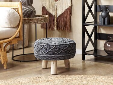 Knitted Stool Graphite Grey MUNDRA