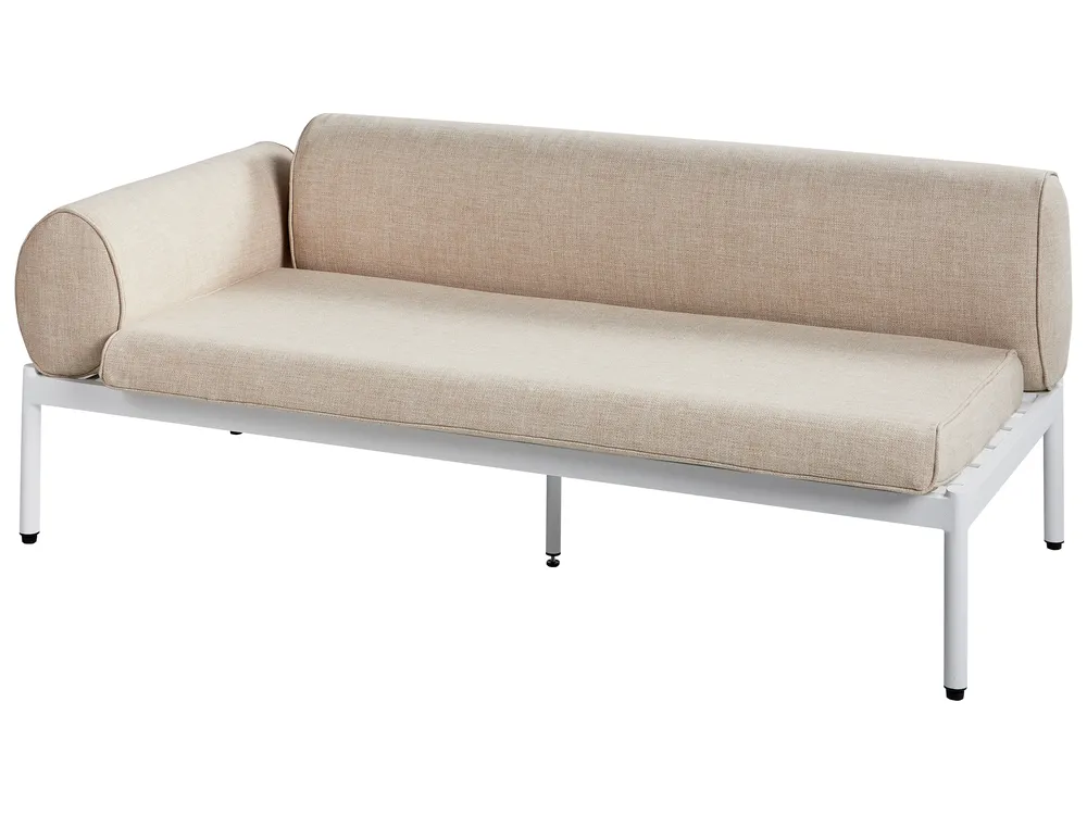 Set di divani angolari da giardino 5 posti RASIGLIA Metallo Beige Lato Sinistro_948069