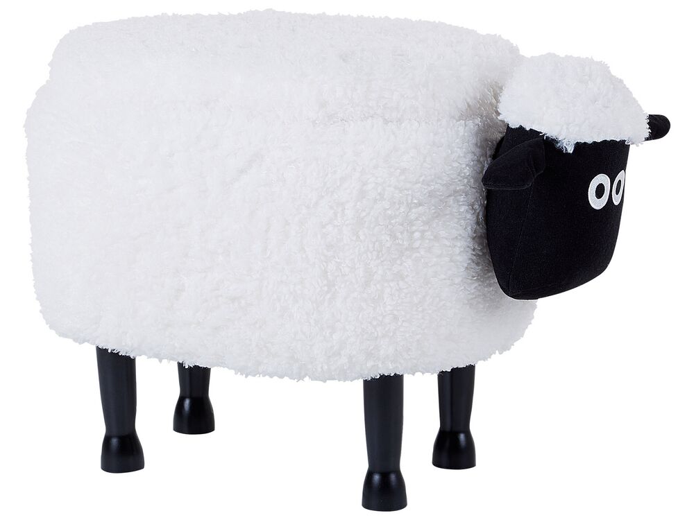 Zvířecí stolička s úložným prostorem SHEEP Ovce Tkanina Bílá