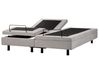 Adjustable Bed without Headboard Fabric DUKE II 180 x 200 cm (EU Super King) Light Grey
