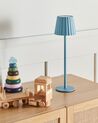 Metal Table Lamp Light Blue POMBEIRO_935307