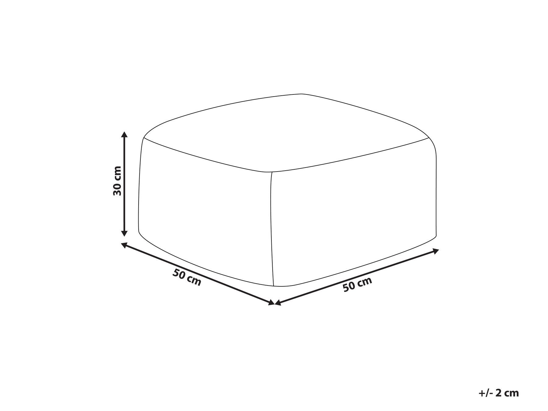 Faux Fur Pouffe Taupe MUKKI_938808