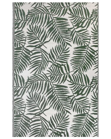 Outdoor Teppich dunkelgrün/grau 180 x 270 cm Palmenmuster KOTA