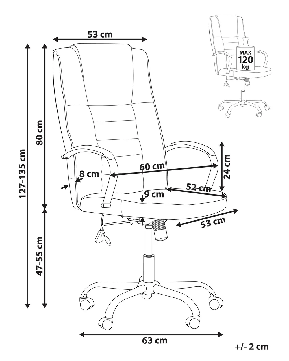 Massage Chair with Heating GRANDEUR Faux Leather Beige_816100