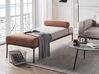 Daybed lys beige/gyldenbrun imiteret hør 170 x 70 cm MALMOS_931203