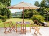Gartenmöbel Set mit Sonnenschirm (12 Optionen) Akazienholz hellbraun 4-Sitzer FRASSINE_922526
