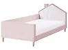 Kids Bed House Velvet KERVAN 90 x 200 cm (EU Single) Pink