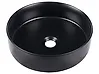 Countertop Basin CALIG ⌀ 360 mm Ceramic Black