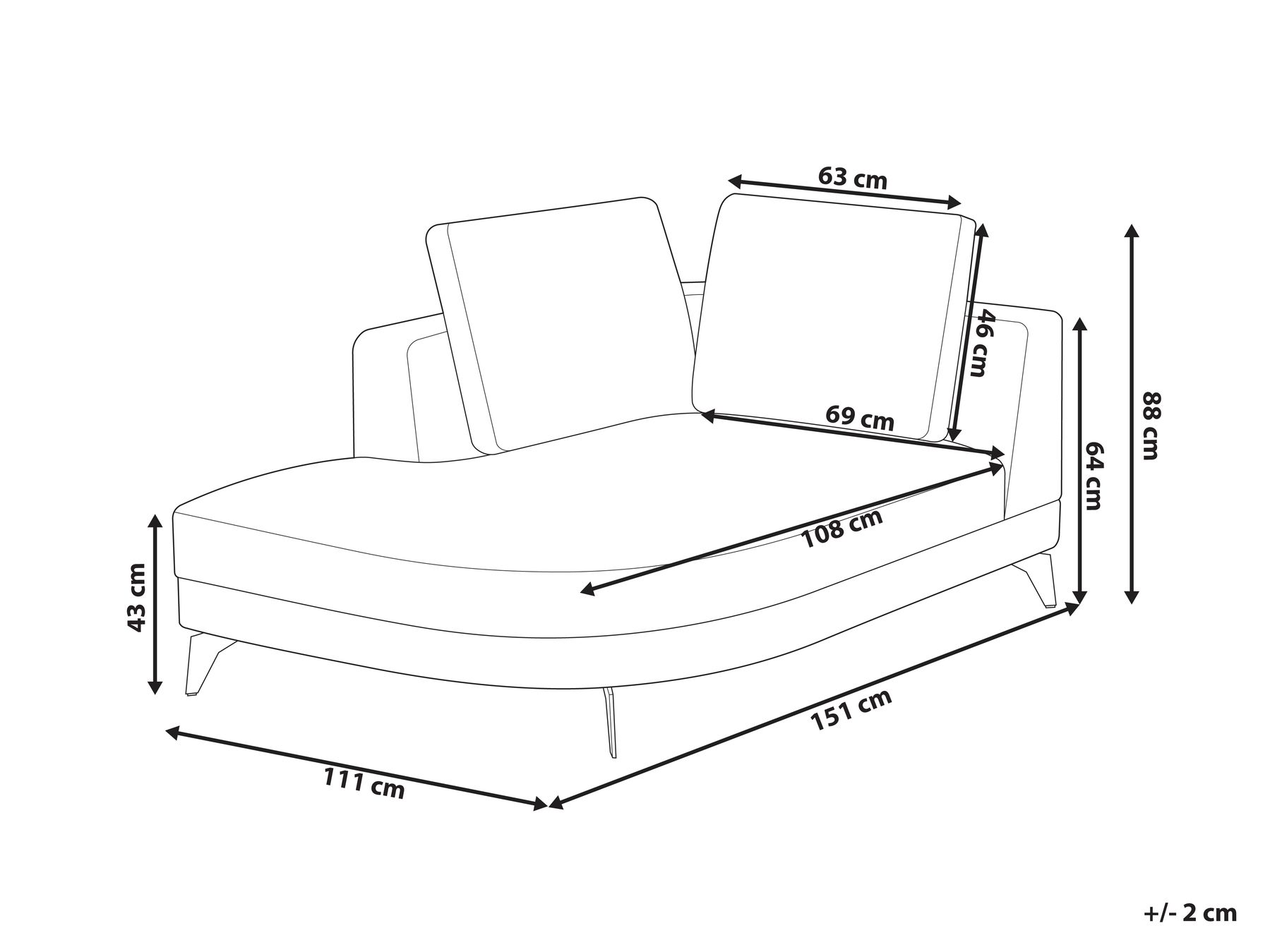 Chaise longue YURI Lino sintetico Grigio_1021577