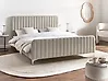 Bed Velvet LUNAN 160 x 200 cm (EU King Size) Taupe