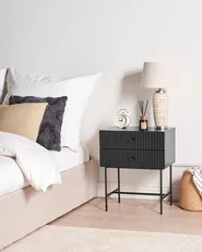 2 Drawer Bedside Table COVENTRY Black_1031965
