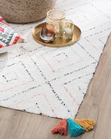 Shaggy Area Rug 80 x 150 cm White KARTAL