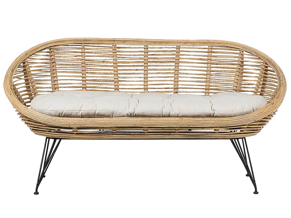 Set da giardino con tavolo 4 posti MARATEA/CESENATICO Rattan Naturale_878793