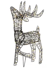 Outdoor Decoration LED RAVSJON 58 cm Reindeer Black_1020613