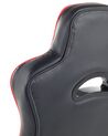 Cadeira de escritório em pele sintética preta e vermelha MASTER_342393