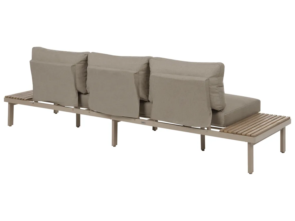 Divano da giardino 3 posti FIVIZZANO Legno d'acacia Beige_1151028