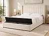 Bed with Storage Bench NOYERS Velvet Off-White 160 x 200 cm (EU King Size)