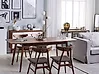 Extending Dining Table MADOX Dark Walnut 120/150 cm 75 cm