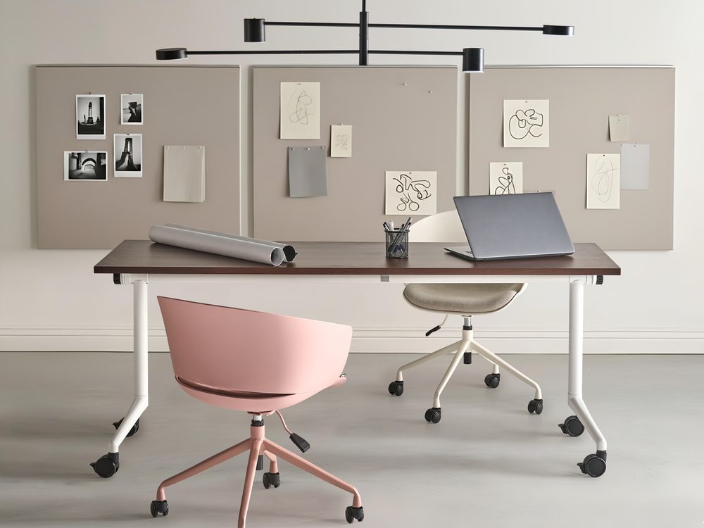 Foldable Office Desk CAVI 180 cm x 60 cm Dark Brown