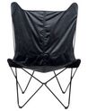 Fauteuil papillon en velours noir NYBRO_851167