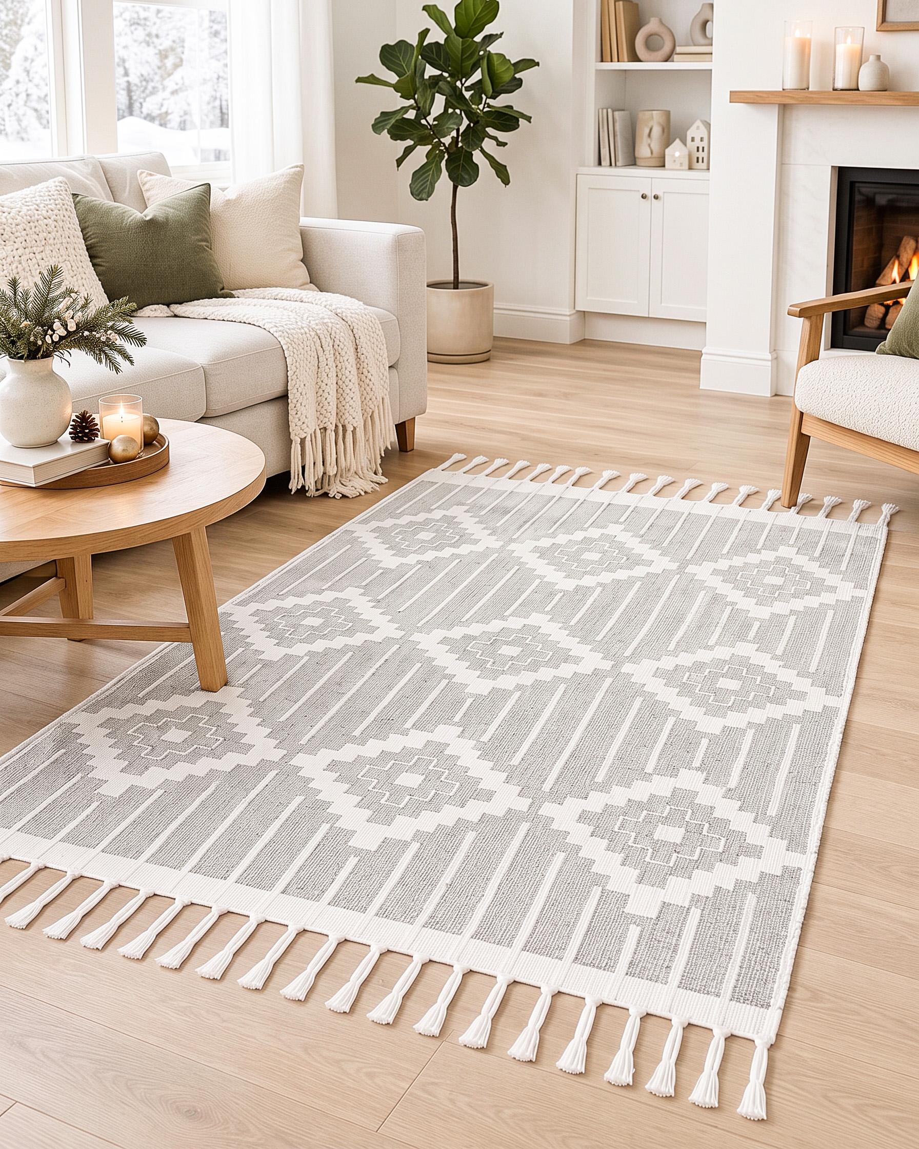 Outdoorteppich TABIAT Grau 140 x 200 cm