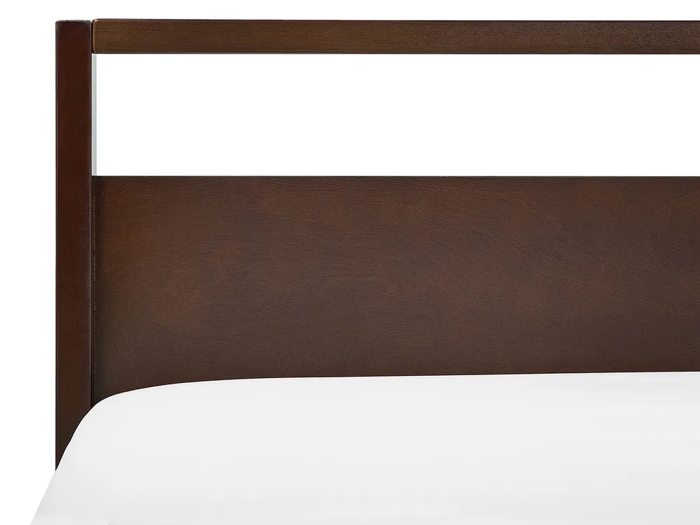 Bed Pine Wood GIULIA 160 x 200 cm (EU King Size) Dark Brown_743836