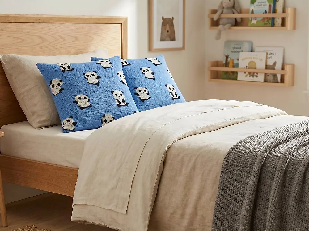 Set di 2 cuscini TALOKAN 45 x 45 cm Cotone Blu_1178840