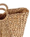 Set of 2 Water Hyacinth Baskets Natural POMPANO_825089