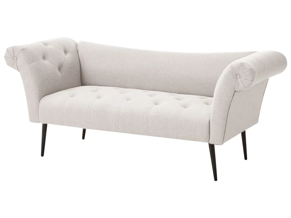 Chaise Longue NANTILLY Fabric Light Beige_996637