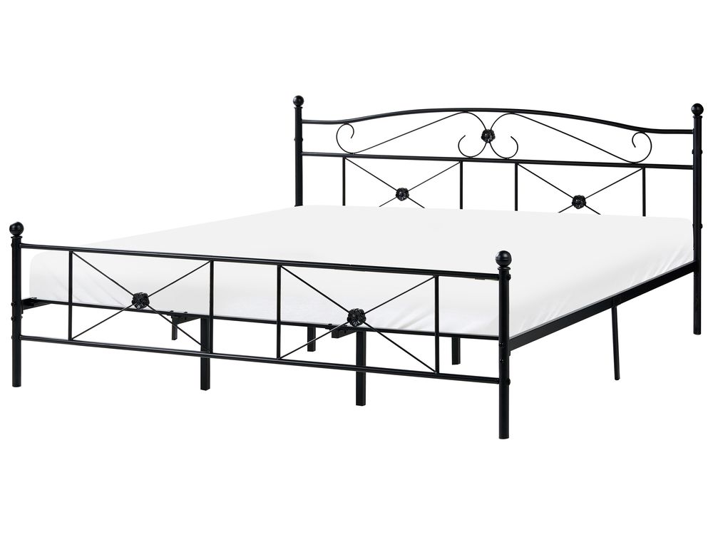 Bed Metal RODEZ 180 x 200 cm (EU Super King) Black