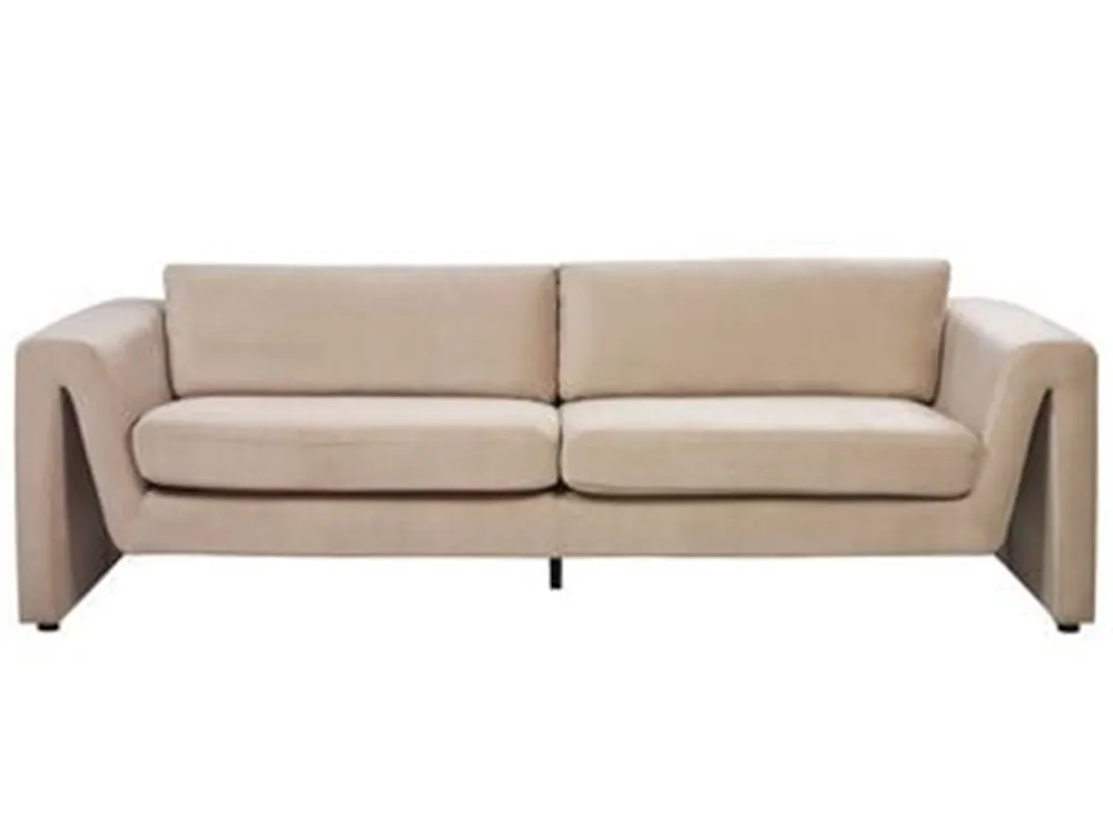 Sofá 3 plazas MAUNU Terciopelo Beige oscuro_1183787