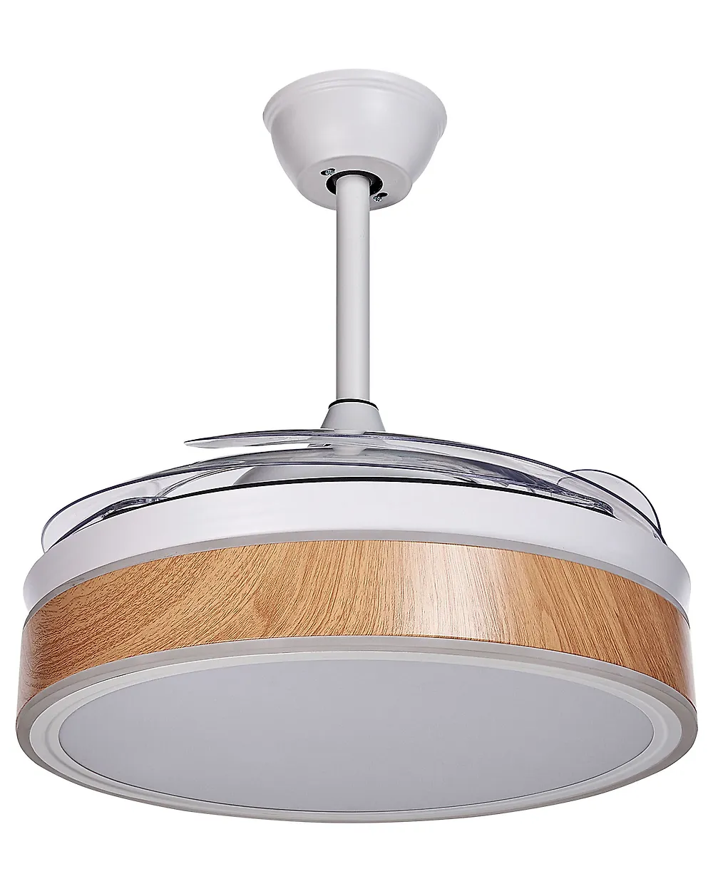 Wentylator sufitowy z lampą FREMONT Z pilotem LED Biały_862433